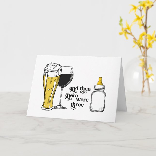 Et Puis Il Y Avait Trois Cartes De Félicitation Po (Fleur jaune)