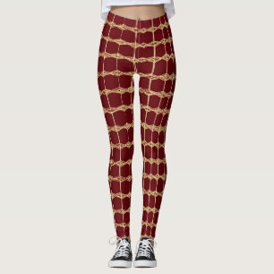 Et "Royal Elegance Leggings : Maroon & Gold