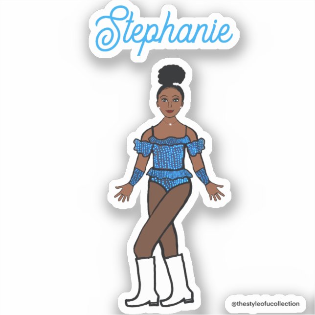 Et un nom Dancer Stickers Pierres Bleues (Recto)