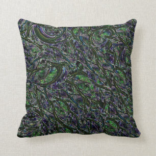 Et verte coussin inspiré par nature pourpre