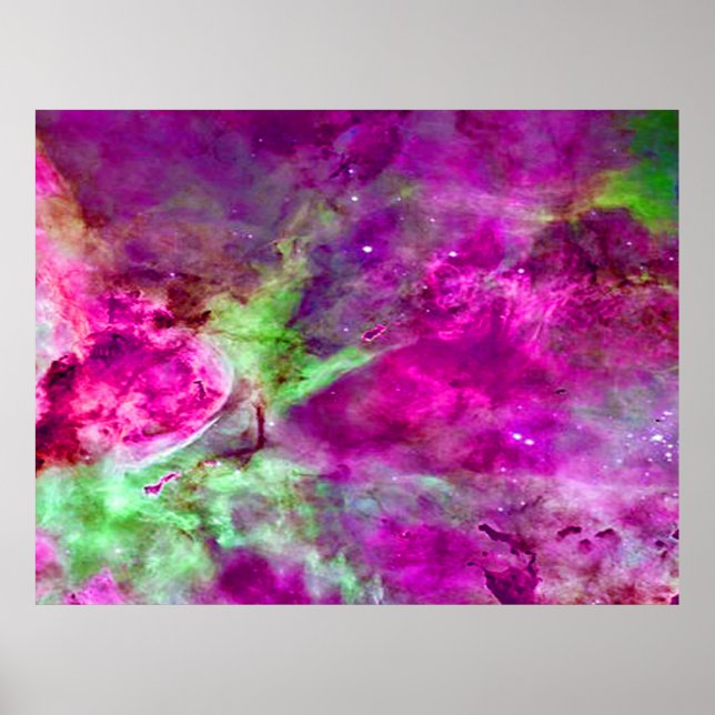 Eta Carinae Nebula Enhanced Purple Value Poster (Devant)