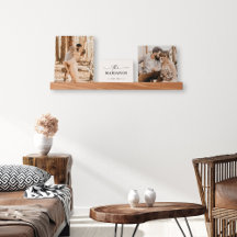 Étagère de photo de monogramme de famille personna