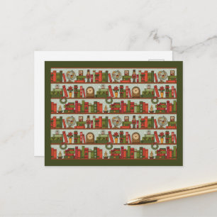 Étagère festive dessinée à la main - Carte de vœux