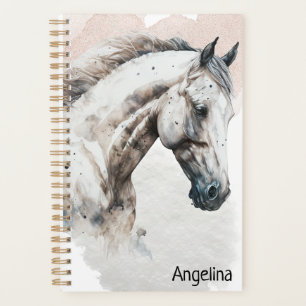 Étalon Blanc Conception Aquarelle Planificateu