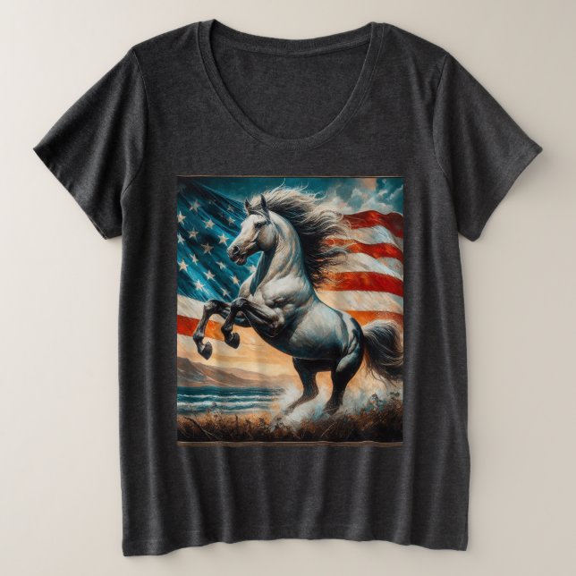 étalon blanc rustique, USA (Design devant)