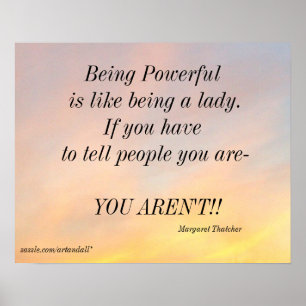 ÉTANT AFFICHE PUISSANTE DE MARGARET THATCHER