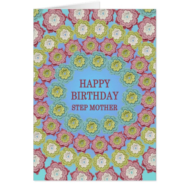 Étape Mère Anniversaire Crochet Fleurs (Devant)