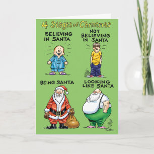 Étapes De Noël Humour Carte De Vacances