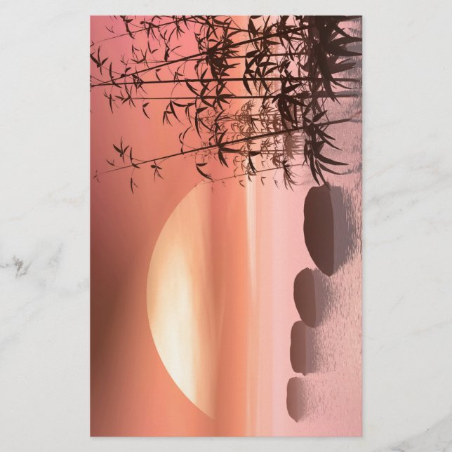 Étapes vers le coucher du soleil rouge (Devant)