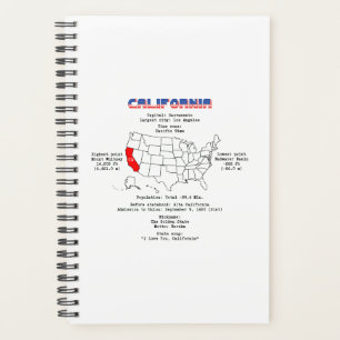 Etat américain de Californie sur une carte et des 