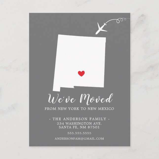 État de déménagement NOUVELLE carte postale MEXICO (Devant)