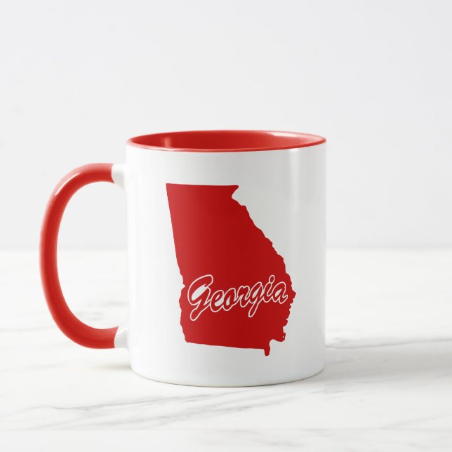 État De Géorgie En Forme De Mug Rouge (Gauche)