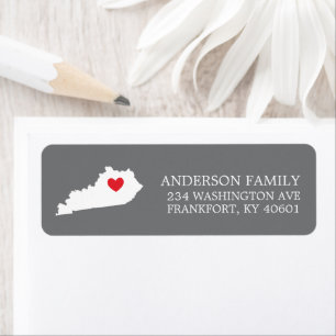 État de KENTUCKY   Étiquette de l'adresse de retou