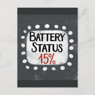 État de la batterie Carte postale 15 %