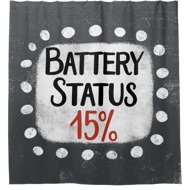 État de la batterie Rideau de douche 15 % (Devant)
