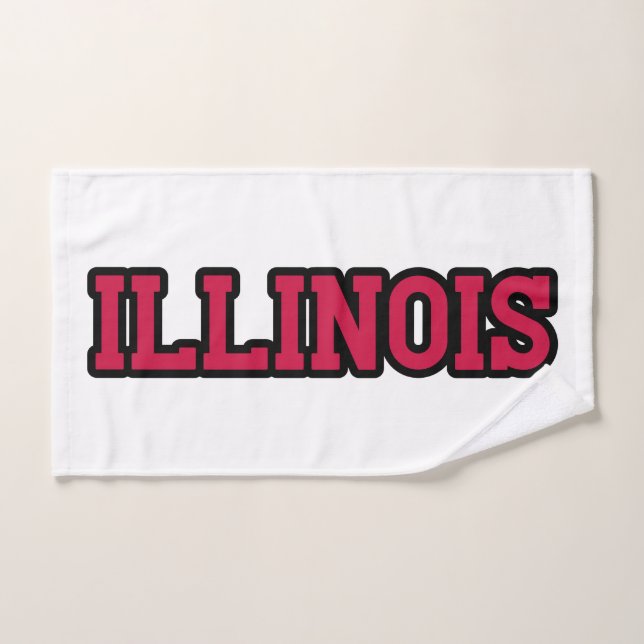 État De L'Illinois Fierté Personnalisé (Serviette à main)