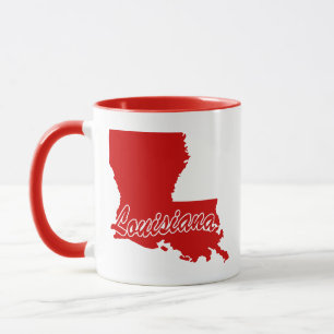 État De Louisiane Forme De Mug Rouge