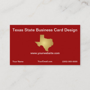 État de modèle de carte de visite du Texas