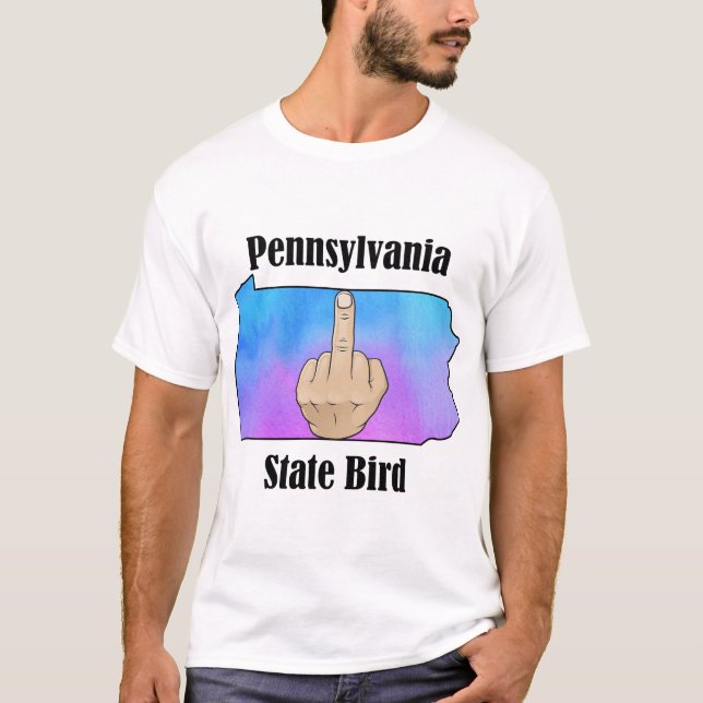 État de Pennsylvanie t-shirt oiseau majeur (Devant)