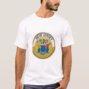 État de T-shirt de joint de drapeau de New Jersey