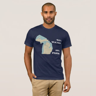 État de T-shirt de Michigan - l'eau 41,5% - Fre
