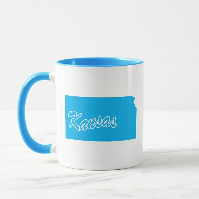 État Du Kansas Forme La Mug (Gauche)