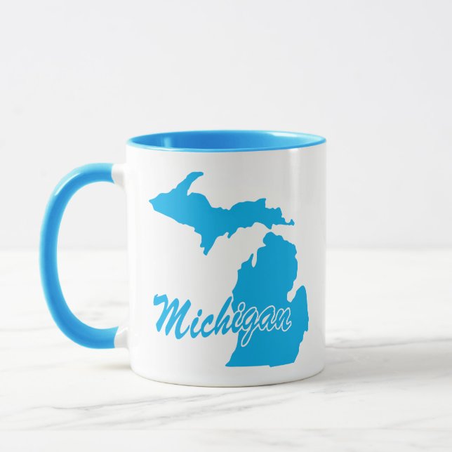 État Du Michigan Forme Mug (Gauche)