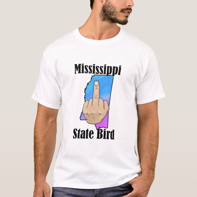 État du Mississippi, t-shirt couleur du doigt cent (Devant)