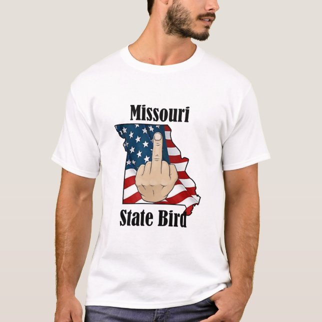 État du Missouri t-shirt mi-doigt (Devant)