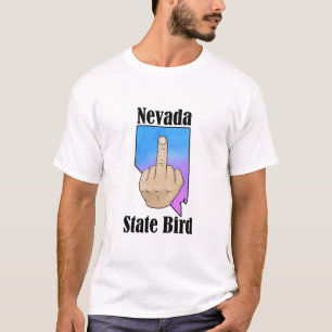 État du Nevada t-shirt couleur du doigt central