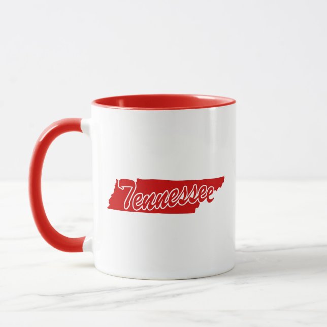 État Du Tennessee Forme Mug Rouge (Gauche)