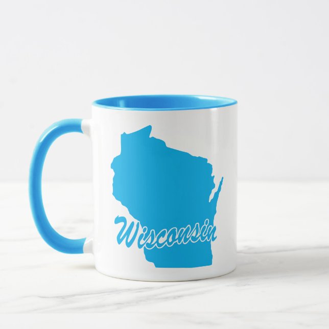 État Du Wisconsin Forme De Mug (Gauche)