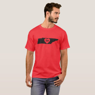 État foncé de base du Tennessee d'amour du T-shirt