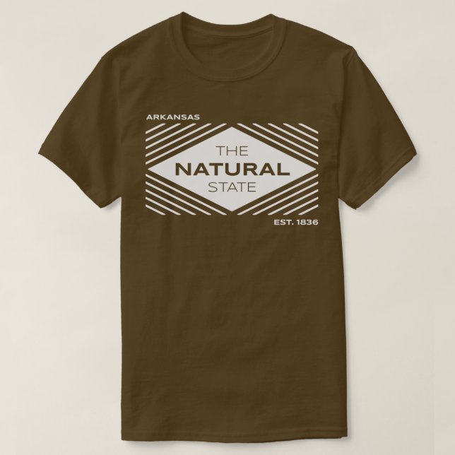 État naturel de l'Arkansas 1836 TShirt (Design devant)