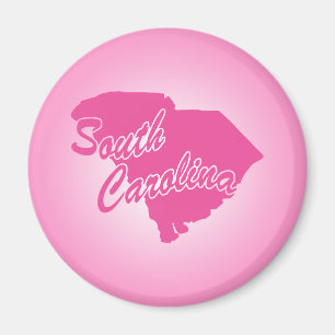 État rose Caroline du Sud Magnet