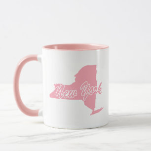 État Rose De New York En Forme De Mug