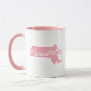 État Rose Du Massachusetts Forme Mug