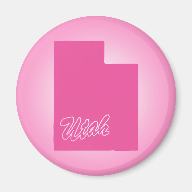 État rose Utah Magnet (Devant)