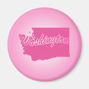État rose Washington Magnet