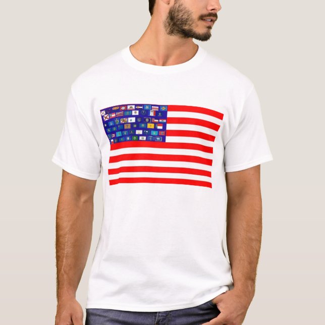 ÉTATS DES ETATS-UNIS POUR LE T-SHIRT D'ÉTOILES (Devant)