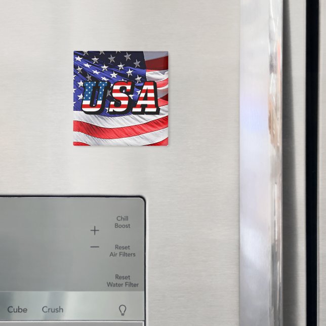 États-Unis - Aimant frigo drapeau américain (In situ (réfrigérateur))