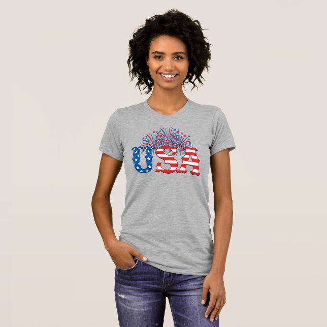 États-Unis avec T-shirt pyrotechnique (Devant entier)