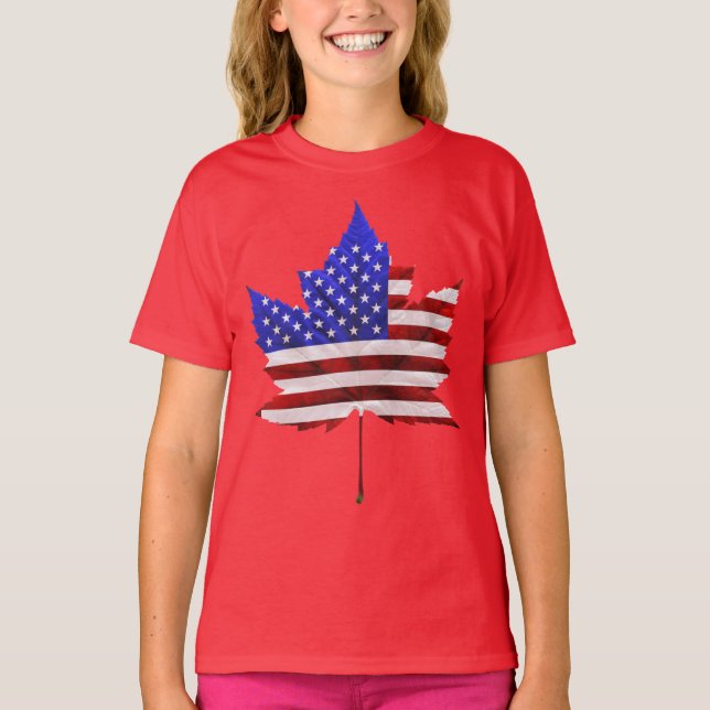 États-Unis Canada T-Shirts Canada États-Unis chemi (Devant)