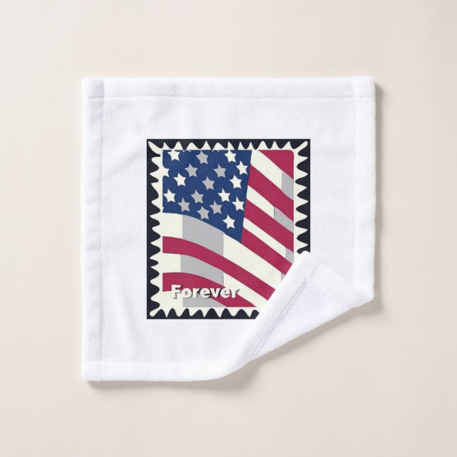 ÉTATS-UNIS D'AMÉRIQUE DRAPEAU FOREVER STAMP (Gant de toilette)