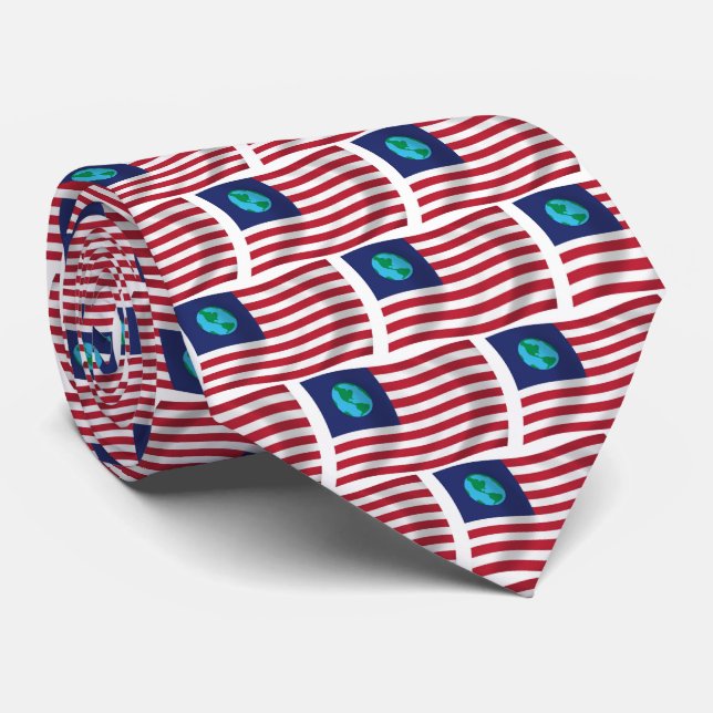 États-Unis de la Terre Drapeau Cravate (Roulé)
