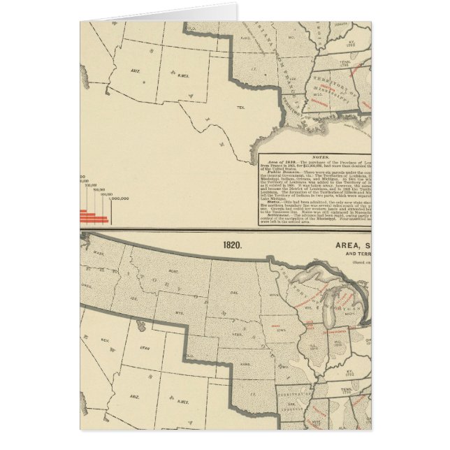 États-Unis Deux cartes lithographiées couleur (Devant)