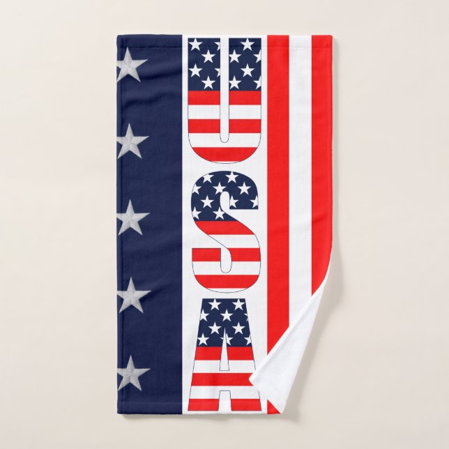 États-Unis Drapeau Étoiles & Bandes Personnalisées (Serviette à main)