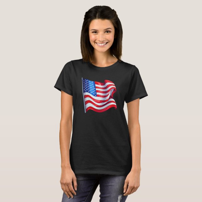 États-Unis Drapeau féminin T-shirt (Devant entier)