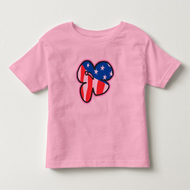 États-Unis Drapeau Hibiscus Enfants & T-shirts Tod (Devant)