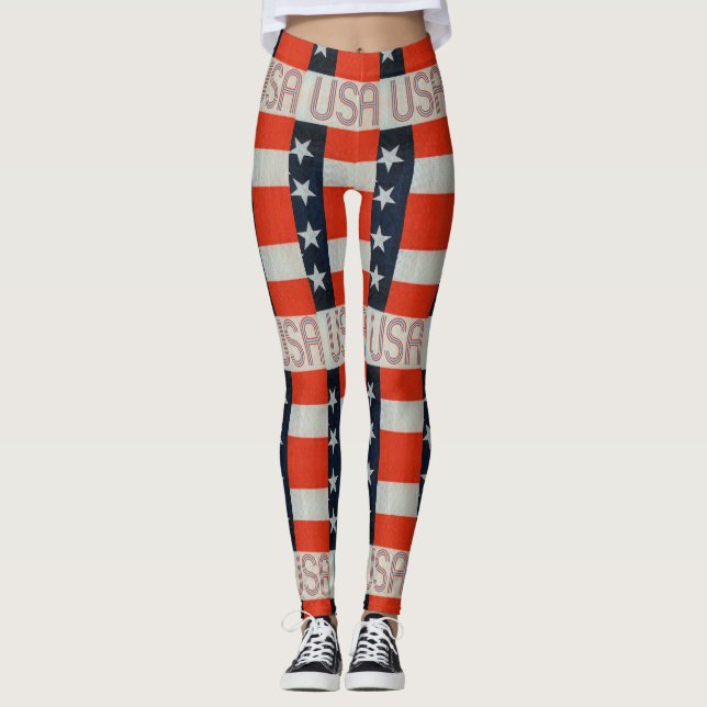 États-Unis Drapeau Leggings féminin (Devant)